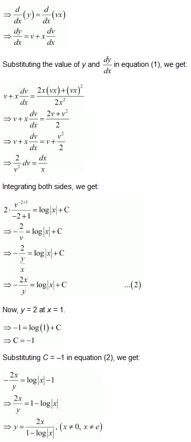 NCERT Solutions class 12 Maths Differential Equations