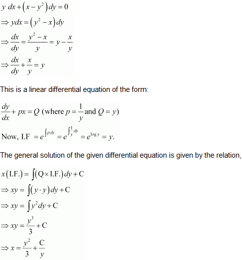 NCERT Solutions class 12 Maths Differential Equations